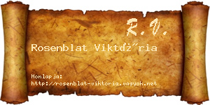 Rosenblat Viktória névjegykártya
